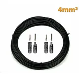 WATTSTUNDE® 4mm2 Solarkabel (L) + 2 x MC4 Stecker Set | 50 Meter | 0% MwSt (Angebot gemäß §12 Abs. 3 UStG)