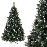 AmeliaHome Künstlicher Weihnachtsbaum 220 cm Tannenbaum Christbaum Kiefer PVC Weihnachtsdeko Lemmy