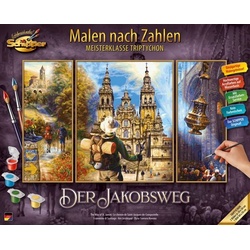 Schipper 609260854 - Malen nach Zahlen, Der Jakobsweg, Triptychon, 50 x 80 cm