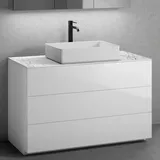 neoro n50 Unterschrank B: 120 cm mit 3 Auszügen, Waschtisch B: 58 cm weiß matt, B: 120.5 BN0065WM+BN0454WH+BN0404C1