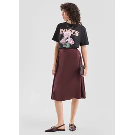 QS Satinrock Damen Minirock Schwarz 36