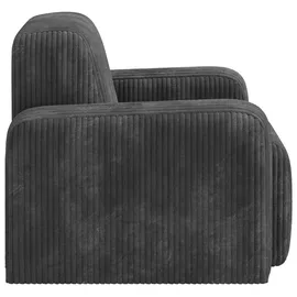 vidaXL Sessel Dunkelgrau Cord 72 x 71 x 70 cm Grau mit Rollen