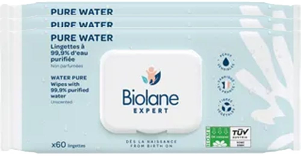 Biolane Lingettes Pure Water