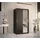 abiks möbel Schwebetürenschrank RIFLO WAVE 100 x 200 x 62 cm Schwarz