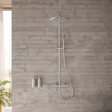Herzbach Duschsäule RB 250mm rund mit Thermostat Edelstahl 11.988225.1.09