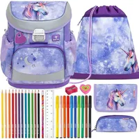 Belmil Schulranzen Set Mini Fit Mistyc Luna 10-teilig gefüllt