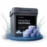 POOLFOX Ultra Blue Chlor Multitabs 5in1 – 5 kg (20 g Tabs) – langsamlösliche Chlortabletten für Pool – mit Algizid & pH-Stabilisator – für Sand- & Kartuschenfilter