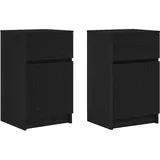 vidaXL Nachtschrank 39 x 35 x 65 cm Schwarz