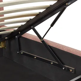 Beliani Bett mit Stauraum Bouclé Vaucluse 160 x 200 cm