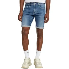 G-Star Herren Jeansshorts - 3301 Slim Short , Stretch Denim, Jeans, kurz Blau 35W