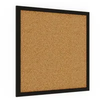 ALLboards Pinnwand Korktafel 40×40 cm, Holzrahmen – Schwarz lackiert