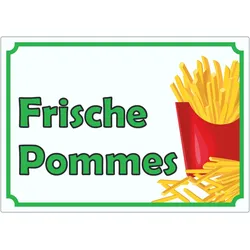 Frische Pommes Frites Aufkleber A5 (148x210mm)