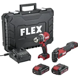 Flex Bohrschrauber und Multitool Set inkl. 2 x 2,5 Ah