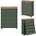 Lomadox Highboard 90 x 112,5 x 42 cm Grün