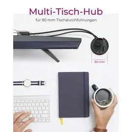 Icy Box IB-HUB1430-CR, USB 3.2 Gen 1 Multiport Tisch Hub