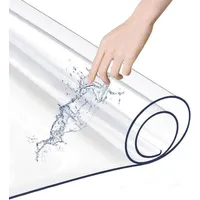 Famanu Schreibtischunterlage rutschfest PVC transparent - Schutz vor Kratzern