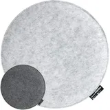 Dune Design 30mm Filz Sitzkissen Rund Ø 35cm Stuhlkissen Sitzauflage Weich 2-farbig Grau