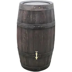 Regenwassertank ARVES "Barrique", braun, H:105cm Ø:60cm, Kunststoff, Regentonnen