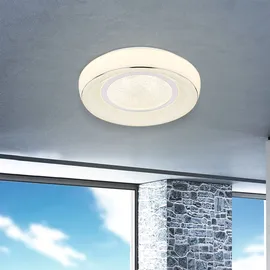 ETC Shop LED Kristall Decken Leuchte 1 rund weiß