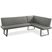 Niehoff Elba Eckbank links 255x170cm, Bezug Alpine grau, Gestell Stahl anthrazit