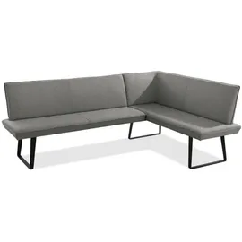 Niehoff Elba Eckbank links 255x170cm, Bezug Alpine grau, Gestell Stahl anthrazit