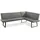 Niehoff Elba Eckbank links 255x170cm, Bezug Alpine grau, Gestell Stahl anthrazit