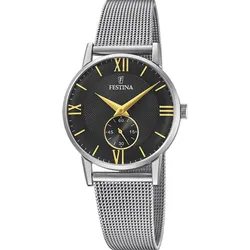 Festina Quarz Damen Retro F20572/4 - schwarz,silber - 29mm