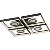Paul Neuhaus LED-Deckenleuchte Traforo Alu, Eisen, Stahl & Metall Schwarz