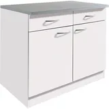 WIHO KÜCHEN Unterschrank Kiel 100 x 50 x 85 cm Weiß