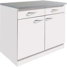 WIHO KÜCHEN Unterschrank Kiel 100 x 50 x 85 cm Weiß
