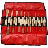 Stubai Beitel + Handhobel Schnitzeisen-Satz Profi in roter Rolltasche 20-teilig (20 mm)