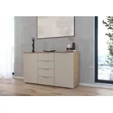 Rauch Kommode »Sideboard Schubladenkommode AGORDO mit Dekor- oder Hochglanzfront«, mit 4 Schubkästen und 2 Türen sowie Metallgriffen MADE IN GERMANY, braun