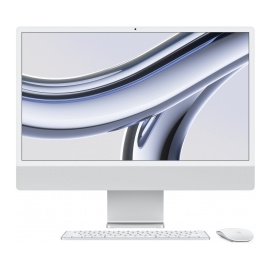 Apple iMac 2023 24.0 Retina M3 8-Core CPU 10-Core GPU 16GB RAM 1TB SSD Mouse + Keyboard mit TouchID und Ziffernblock – BTO MQRK3D/A silber