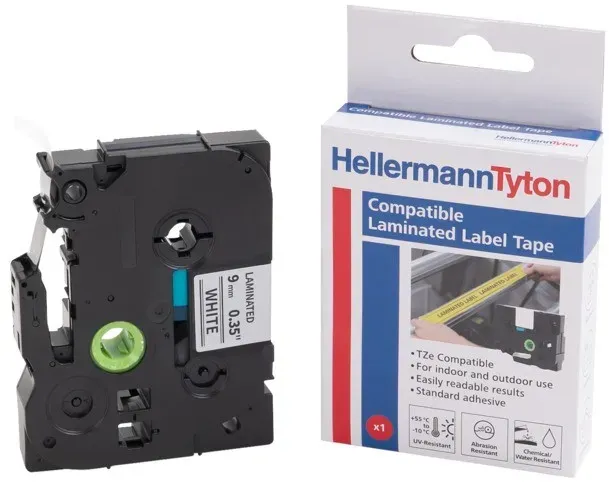 HellermannTyton Beschriftungsband Etikett HTZ221-PET-BK/WH