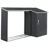 Beliani Gerätehaus 2,7 x 1,05 m grau