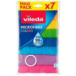 vileda COLORS MAXI PACK Mikrofasertücher Mikrofaser 60 °C waschbar, 7 St.