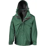 Result 3-in-1 Zip & Clip Jacket with Fleece Jacket-Bottle Green-XL