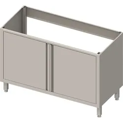 Stalgast Spülenunterschrank Boxversion mit Flügeltüren, verschweißt : 1300x640x810 mm