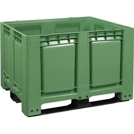 Logiplast Palettenbox mit Deckel LxBxH: 1200 x 1000 x 790 mm geschlossen mit 3 Kufen -