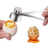 BSGP 1 x Edelstahl-Eierköpfer, Schalenöffner, gekochtes rohes Ei, offene Schere, Werkzeug für Zuhause, Küche