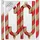 Holly & Jolly 4 Zuckerstangen 14cm Kunststoff Christbaumschmuck Weihnachtsbaumschmuck klein
