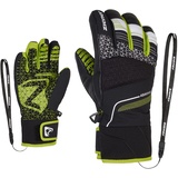 Ziener Kinder LONZALO Ski-Handschuhe/Wintersport | wasserdicht, Primaloft, Black.Lime, 4