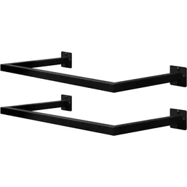 eSituro Kleiderstange Set 2er Schwarz