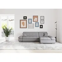 DOMO collection Ecksofa »Moric, L-Form, XXL-Sofa - Breite 300cm, viel Platz, auch in Cord« wahlweise mit Bettfunktion und Armteilverstellung, dunkelgrau, grau