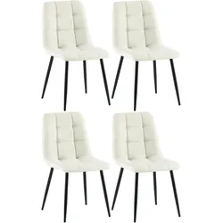 CLP 4er Set Esszimmerstuhl Tilde creme/Stoff