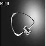 Kitty Professional Edelstahlflachrührer Schmetterling kompatibel mit KitchenAid Mini Silber