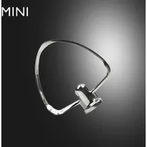 Kitty Professional Edelstahlflachrührer Schmetterling kompatibel mit KitchenAid Mini Silber