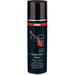 Decklackspray schwarz Matt silikonfrei, temperaturbeständig, 400ml Dose - schwarz
