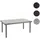 MCW Chieti Gartentisch 160 x 90 x 74 cm grau