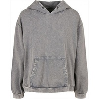 Build Your Brand Ladies Acid Washed Oversize Hoody in Grau, Größe: 3XL